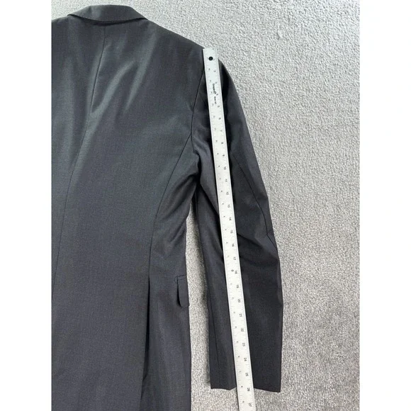 SuitSupply Suit Jacket 42 L Gray Wool Chambray Vitale Barberis Canonico Designer